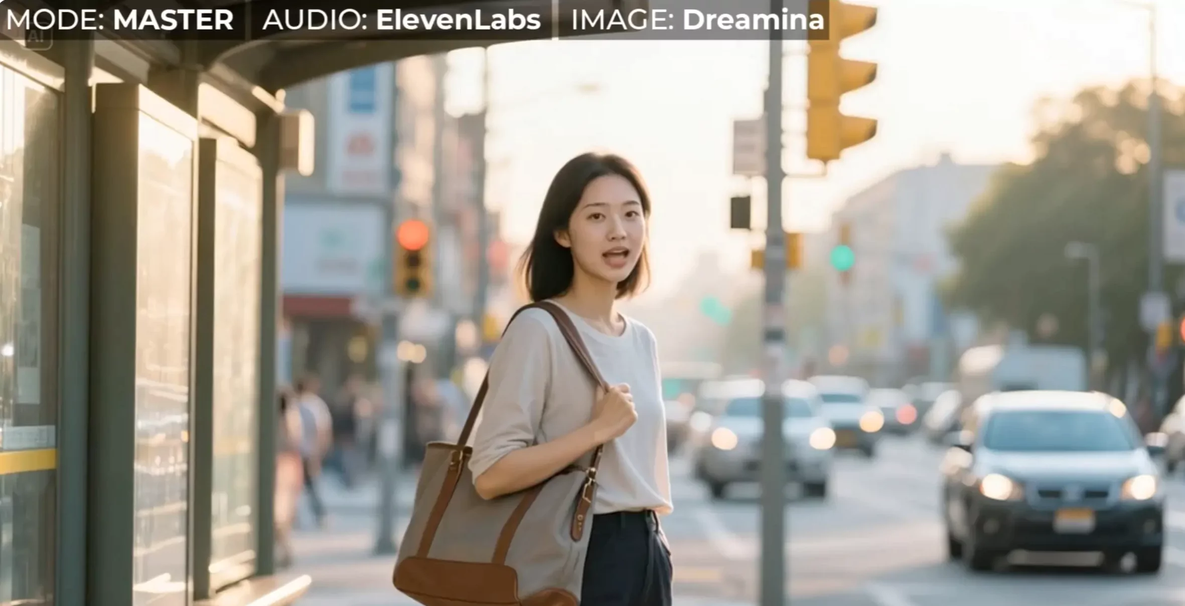 Dreamina AI Bus Stop Scene Lip Sync Example