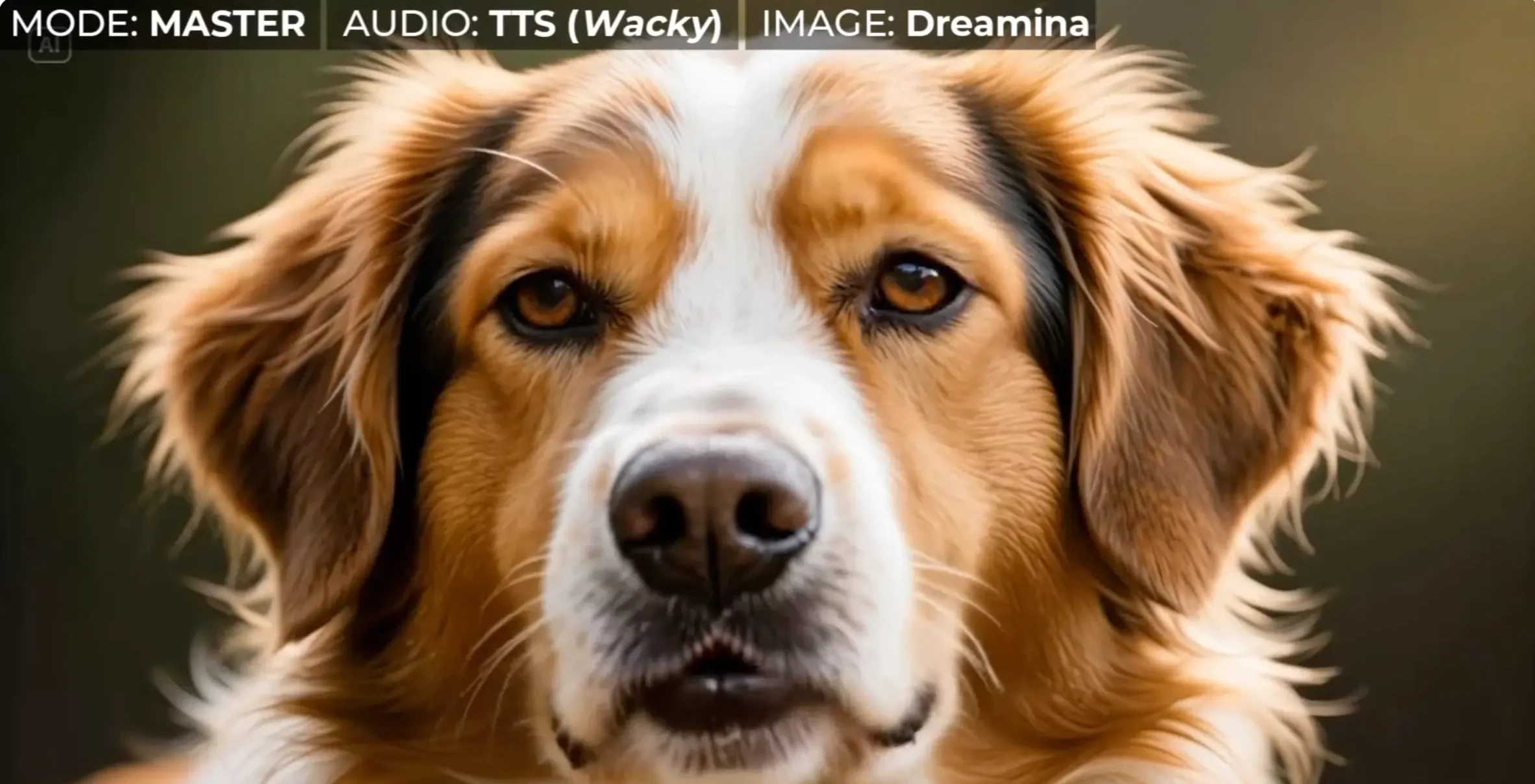 Dreamina AI Dog Lip Sync Example