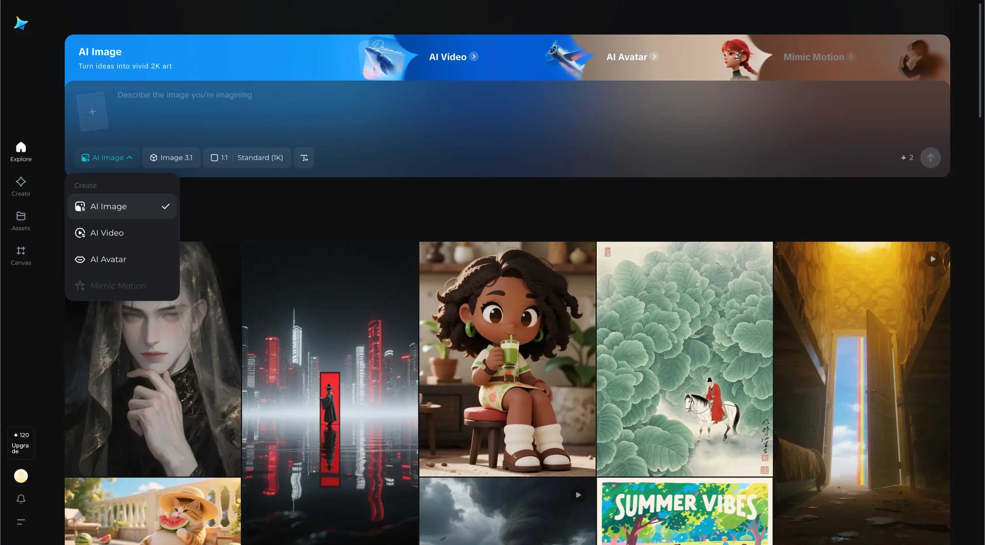 Dreamina AI Home Page
